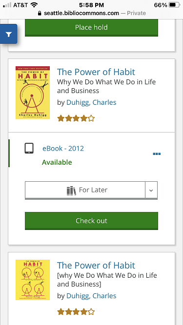 Public Library search results found eBook